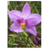 Wild Orchid Paarse Tropische Bloem Klembord (Achterkant)