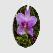 Wild Orchid Paarse Tropische Bloem Ornament (voorkant)