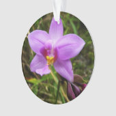 Wild Orchid Paarse Tropische Bloem Ornament (voorkant)