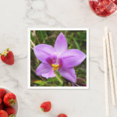 Wild Orchid Paarse Tropische Bloem Servetten (Insitu)