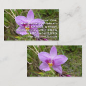 Wild Orchid Paarse Tropische Bloem Visitekaartje (Voorkant / Achterkant)