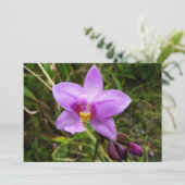 Wild Orchid Purple Tropical Flower Kaart (Staand voorkant)