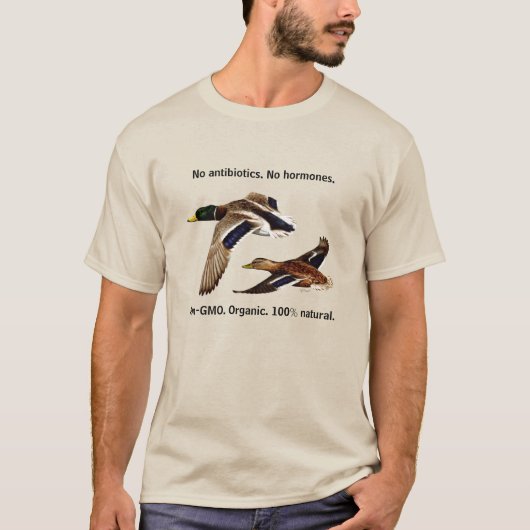Wild Organic Food Funny Duck Hunting T-shirt (Voorkant)