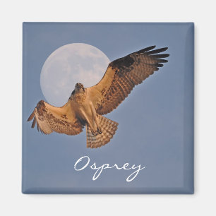 Wild Osprey & Super Moon Photo Design Magneet