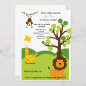 Wild Over Baby shower nodigt uit Kaart (Voorkant / Achterkant)