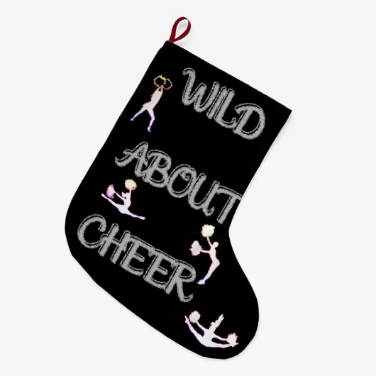 Wild over Cheer Christmas Stocking Grote Kerstsok (Voorkant (Hangend))