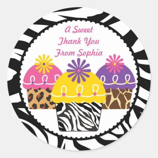Wild Over Cupcakes Label (Voorkant)