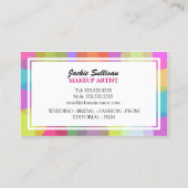 Wild over de artiest van de Kleur Makeup Visitekaartje (Achterkant)