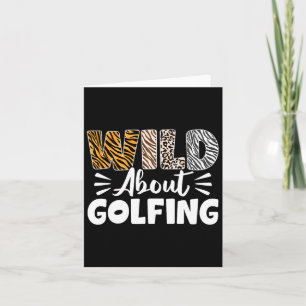 Wild Over Golfdieren Patroon Golfer Leopard Kaart