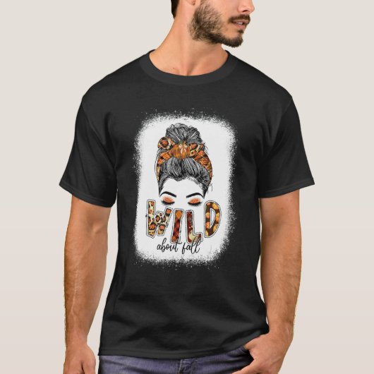 Wild Over Herfst Bun Women Leopard Herfst T-shirt (Voorkant)