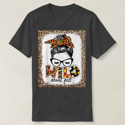 Wild Over Herfst Leopard Herfst Lover Autumn Bl T-shirt (Design voorkant)