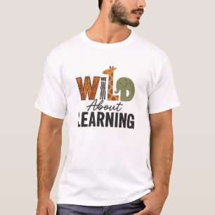 Wild Over het leren van dierendag T-shirt