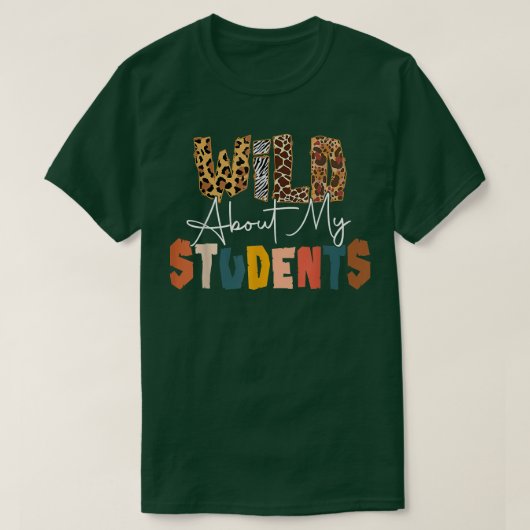 Wild over het leren van leraar Terug naar schoolon T-shirt (Design voorkant)