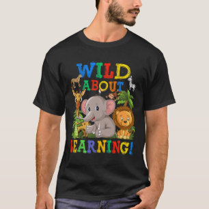 Wild over het leren van safari-dieren Jungle Byck T-shirt
