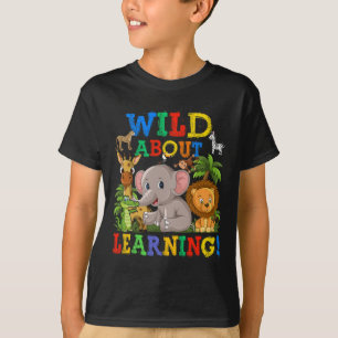 Wild over het leren van safari-dieren Jungle Byck T-shirt