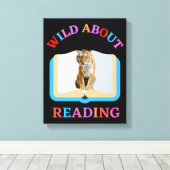 WILD OVER HET LEZEN CANVAS AFDRUK (Insitu (Houten vloer))