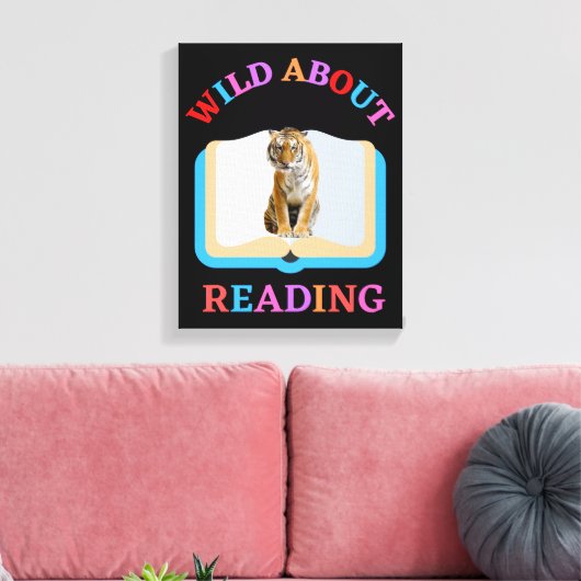 WILD OVER HET LEZEN CANVAS AFDRUK (Insitu (Woonkamer))