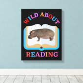 WILD OVER HET LEZEN CANVAS AFDRUK (Insitu (Houten vloer))