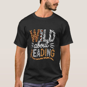 Wild over het lezen van boeken Boekenliefhebber Bi T-shirt