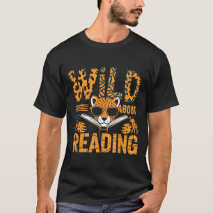 Wild over het lezen van boeken lezer liefhebber bi t-shirt