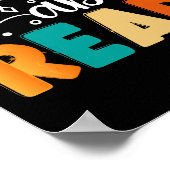 Wild over het lezen van grappige boeken lezer boek poster (Hoek)