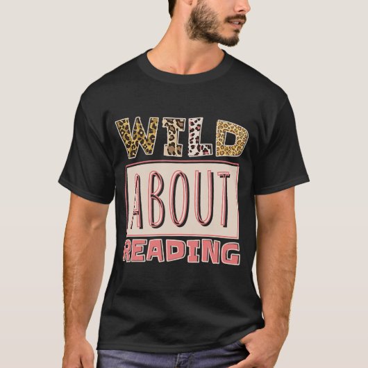 Wild over het lezen van leesboeken en boekworm lib t-shirt (Voorkant)
