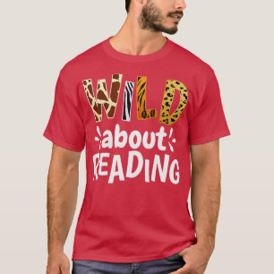 Wild over het lezen van leesboeken en boekworm lib t-shirt