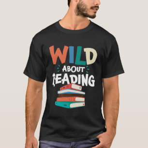 Wild over het lezen van literatuur bibliotheek boe t-shirt