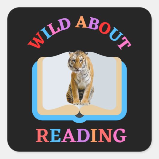 WILD OVER HET LEZEN VIERKANTE STICKER (Voorkant)