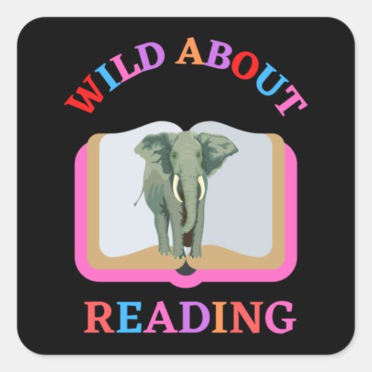 WILD OVER HET LEZEN VIERKANTE STICKER (Voorkant)