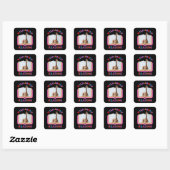 WILD OVER HET LEZEN VIERKANTE STICKER (Vel)