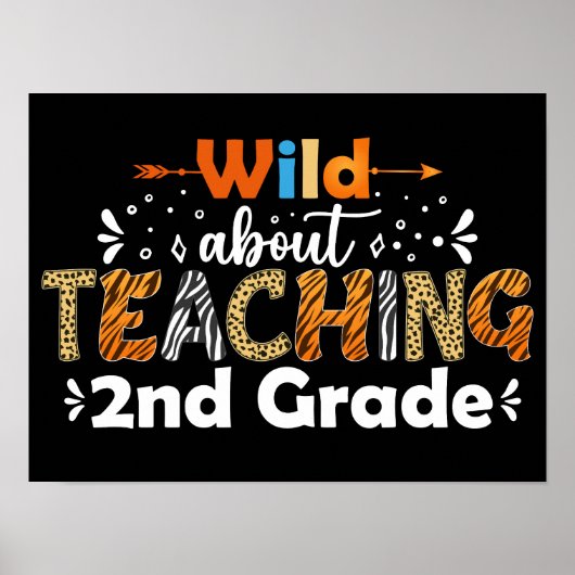 Wild Over het onderwijzen van 2e klas grappige ler Poster (Voorkant)