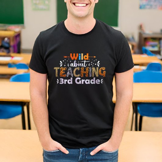 Wild over het onderwijzen van 3e klas grappige ler t-shirt