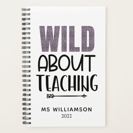 Wild over het onderwijzen van luipaard/Cheetah gep Planner (Voorkant)