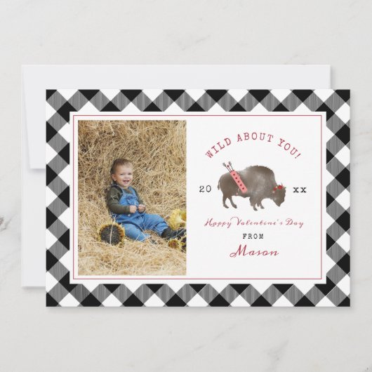 Wild Over je Buffalo Cupid Photo Valentijn (Voorkant)