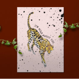 Wild over je Cheetah Paint Splatter Kaart