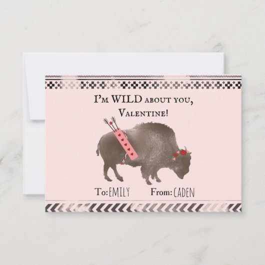 Wild over je Valentijn Bison Buffalo Cupid (Voorkant)