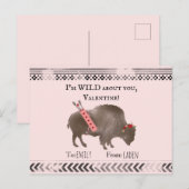 Wild over je Valentijn Bison Buffalo Cupid Briefkaart (Voorkant / Achterkant)