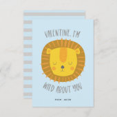 Wild over je Valentijn Kaart Blue (Voorkant / Achterkant)