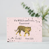 Wild over je Valentijn Tiger Kinder klaslokaal (Staand voorkant)