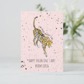 Wild Over jou Cheetah Classroom Foto Valentijn Kaart (Staand voorkant)