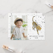 Wild Over jou Cheetah Valentijn Foto Kaart (Voorkant / Achterkant in situ)