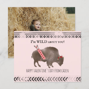 Wild Over jou Classroom Valentijn Buffalo Foto Briefkaart