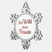 Wild over Karaoke Tin Sneeuwvlok Ornament (Rechts)