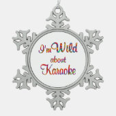 Wild over Karaoke Tin Sneeuwvlok Ornament (Voorkant)