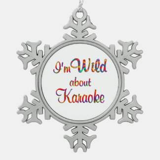 Wild over Karaoke Tin Sneeuwvlok Ornament