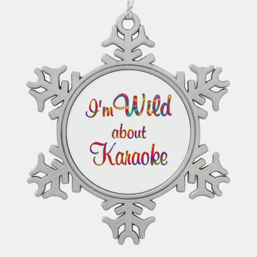 Wild over Karaoke Tin Sneeuwvlok Ornament (Voorkant)