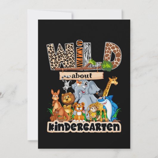 Wild Over Kindergarten Kaart (Voorkant)