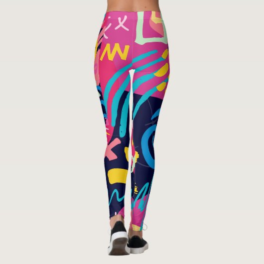 Wild over kleur leggings (Achterkant)