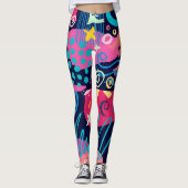 Wild over kleur leggings (Voorkant)
